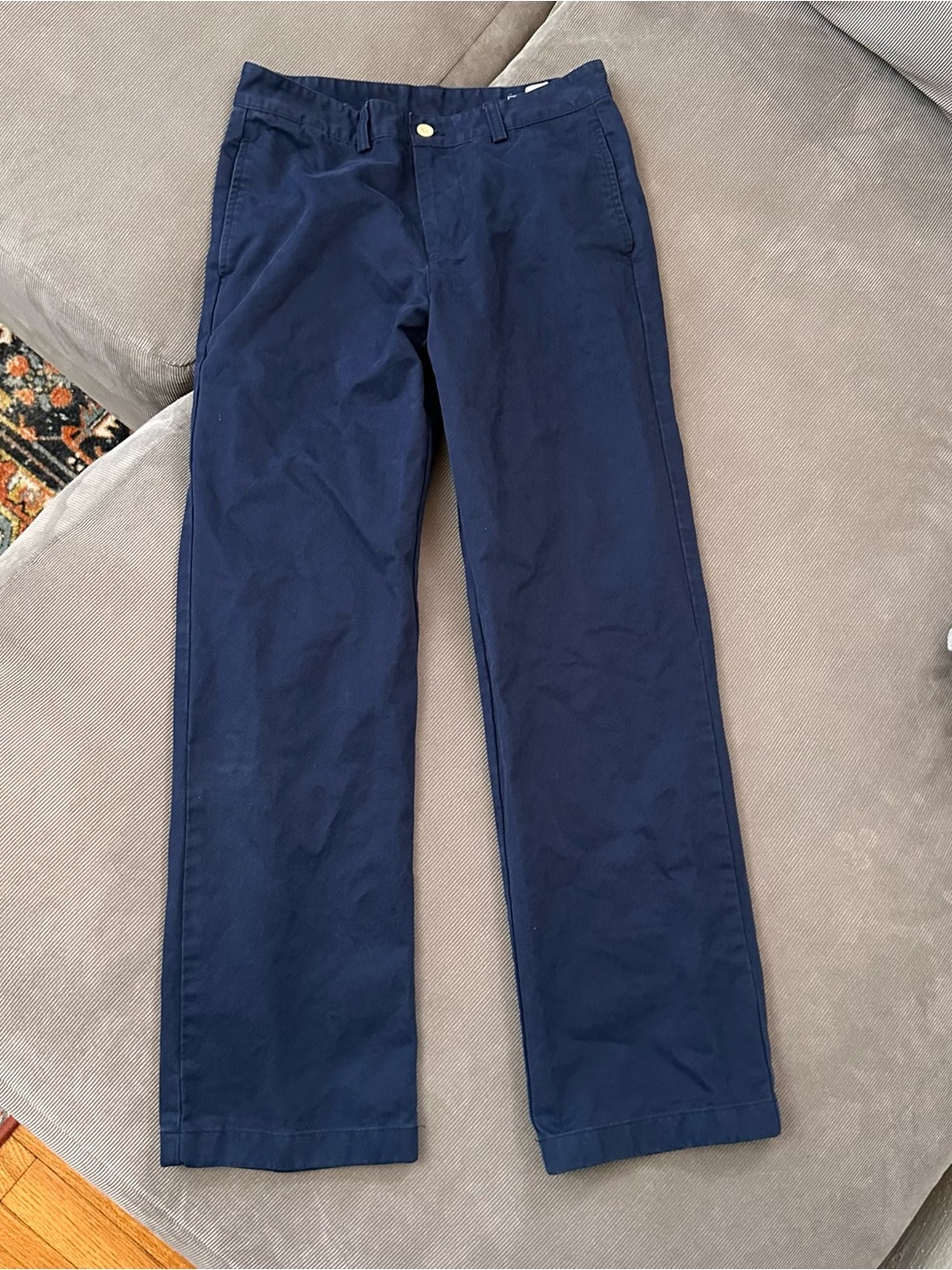Vineyard Vines Chino Pants Boy’s Sz. 16 Navy Blue Cotton Stretch Flat